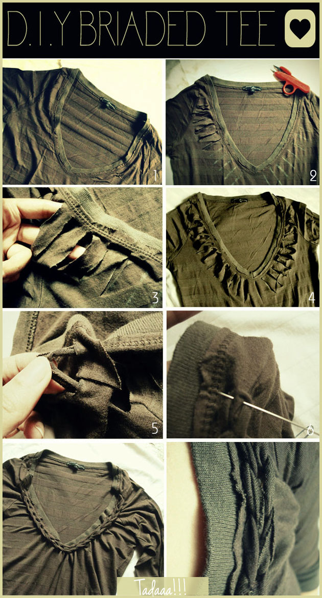 Complete DIY Tutorial for Braided Tee Shirt Making
