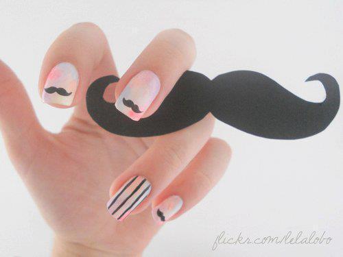 Moustache Nails Tutorial Cute Online